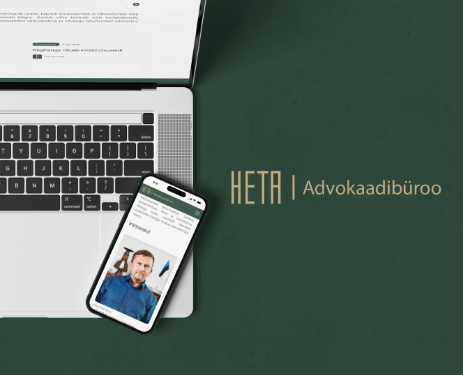 HETA Advokaadibüroo Kodulehe Disain ja Arendus